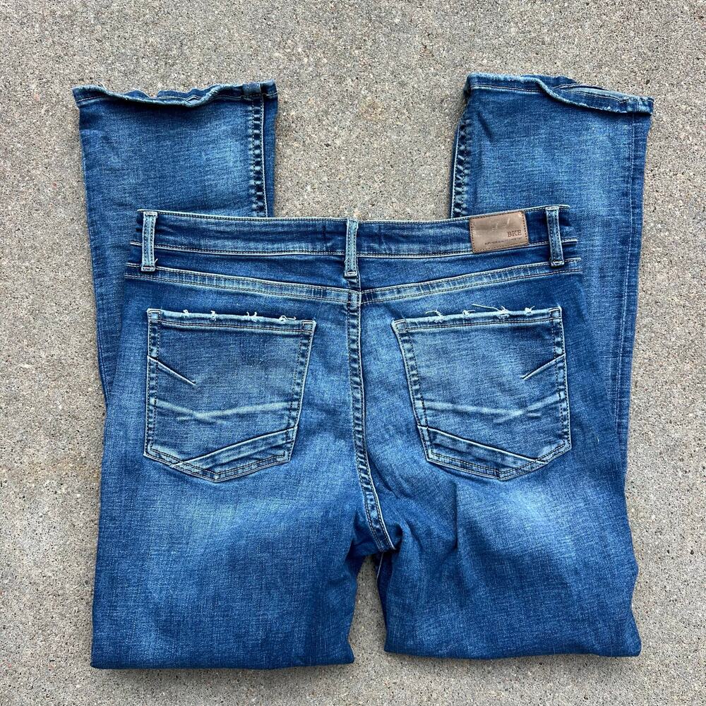 Buckle BKE Gabby 32R Curvy Fit High Rise Tailored Bootcut Blue Jeans ABK291